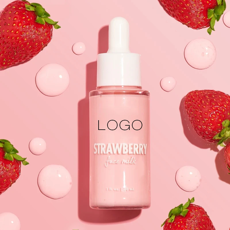 

Korean Cosmetic Acne Treatment Firming Vitamin C Reduce Fine Line Strawberry Avocado Milk Serum