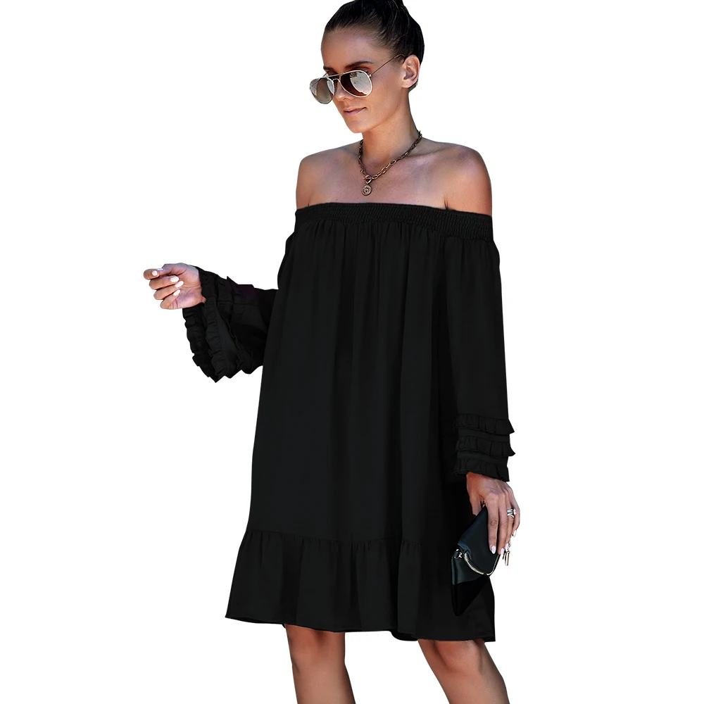 

Spring 2022 new long-sleeved ladies casual dress ladies dress