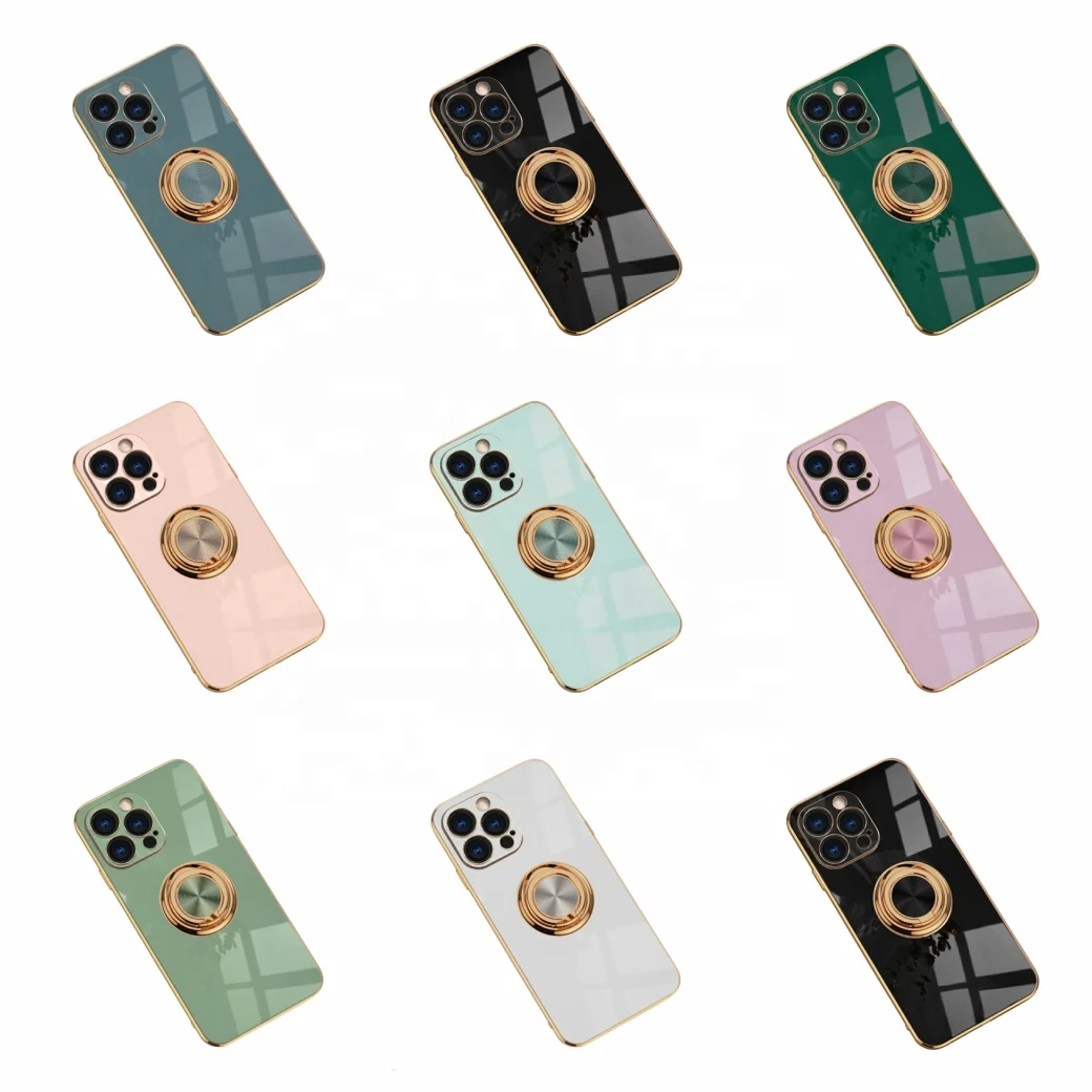 

Mobile Phone Case Magnetic Suction Ring Luxury Design Phone Cover Soft Case For Iphone 13 pro max 12 11 xs case
