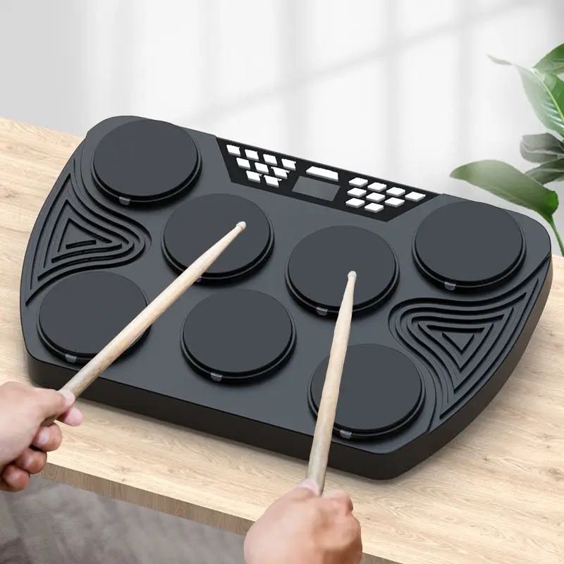 

New strength jazz drums multifunctional electronic bass drum factory direct sales wholesale electronic bass drum pads piano, Black