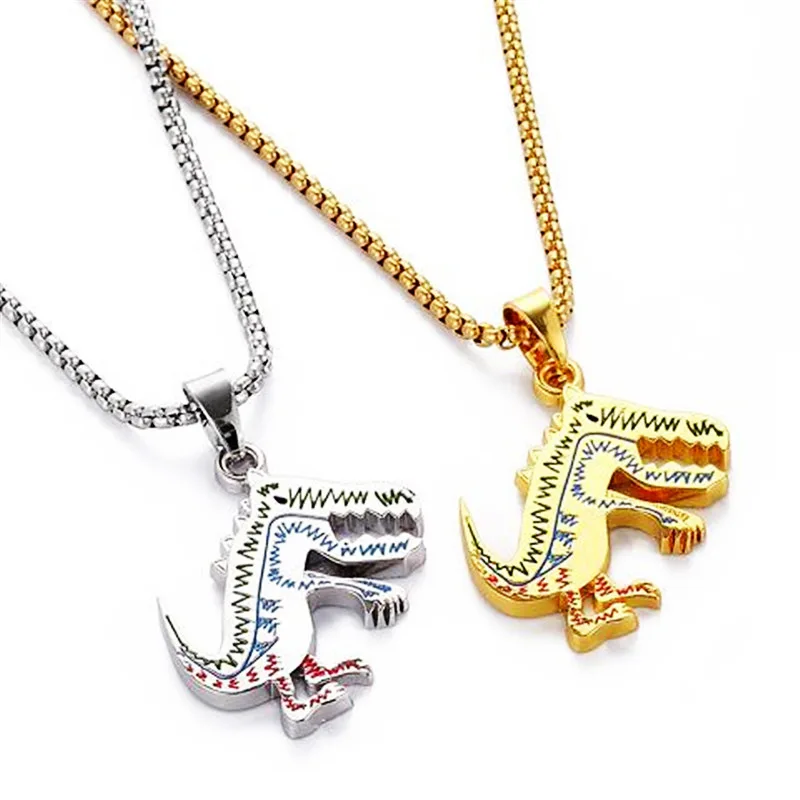 

HongTong Hip Hop Monster Dinosaur Necklace Men's and Women's Street Gear Sweater Chain Hundred Matching Ornaments, Picture