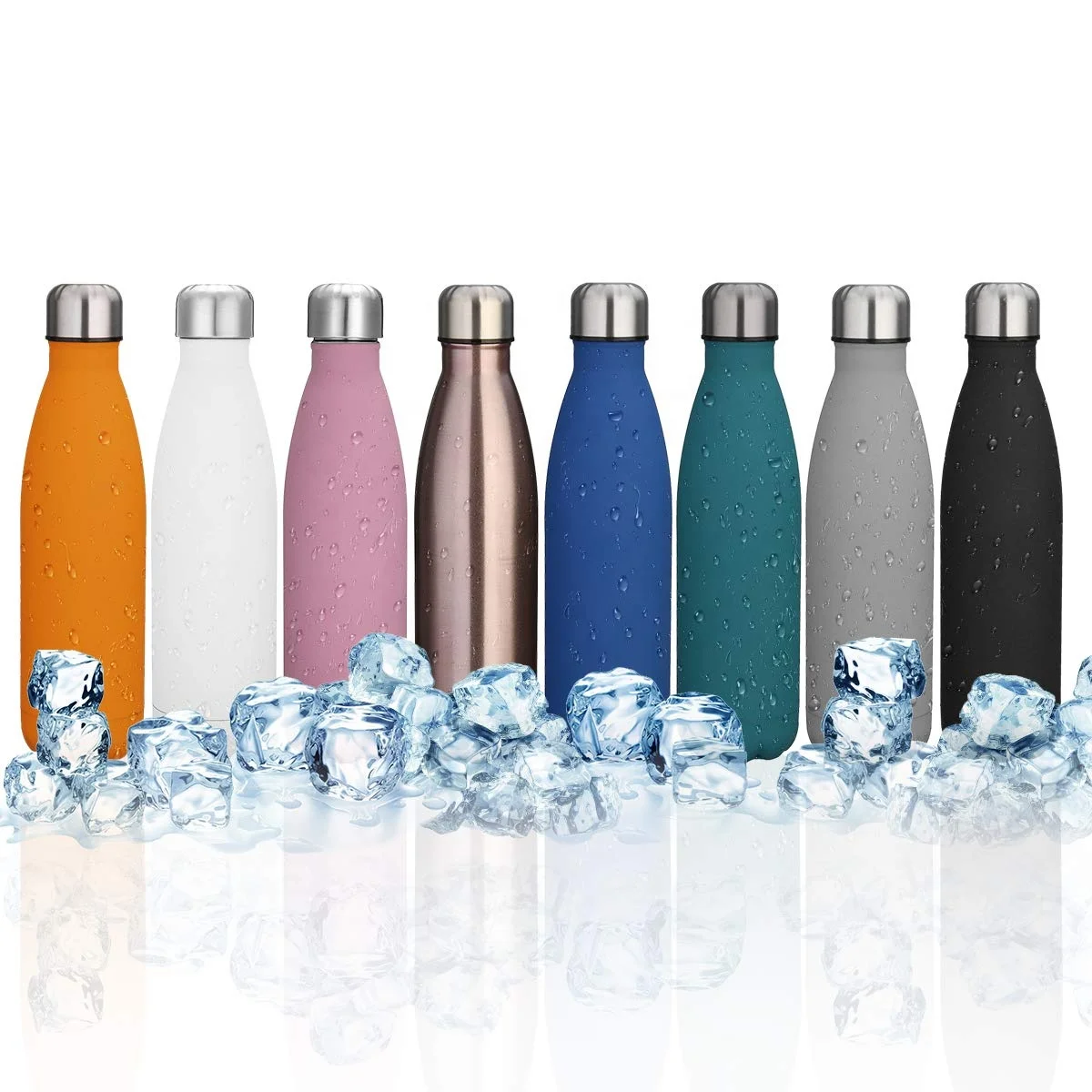 Vacuum Insulated Water Flasks Double Wall Stainless Steel Bottle Leak Proof Hot & Cold Sports Drinks Bottle for Camping Cycling