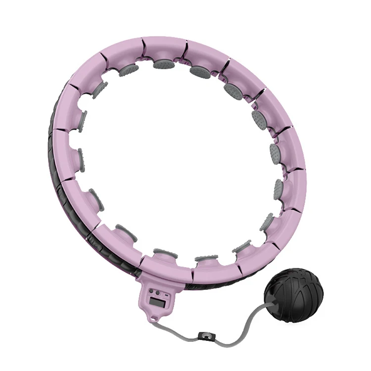 

Factory wholesale price smart hula ring lose weight detachable sports fitness hula hoops ring with ball, 3 color