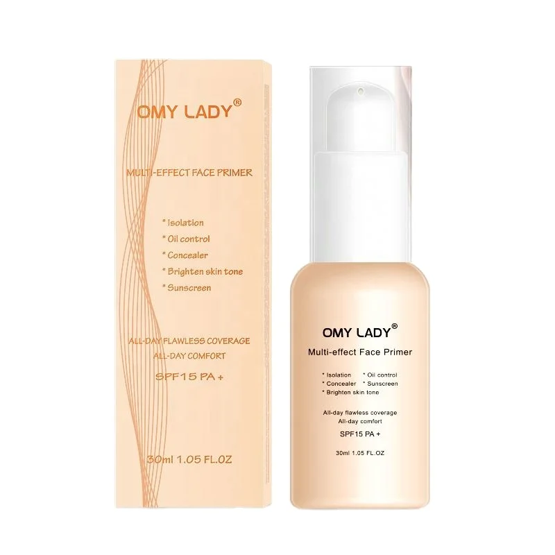 

OMY LADY Multi effect Face Primer Isolation Moisturizing Brighten Skin Tone Sunscreen Oil Control Concealer Facial Care 30ml