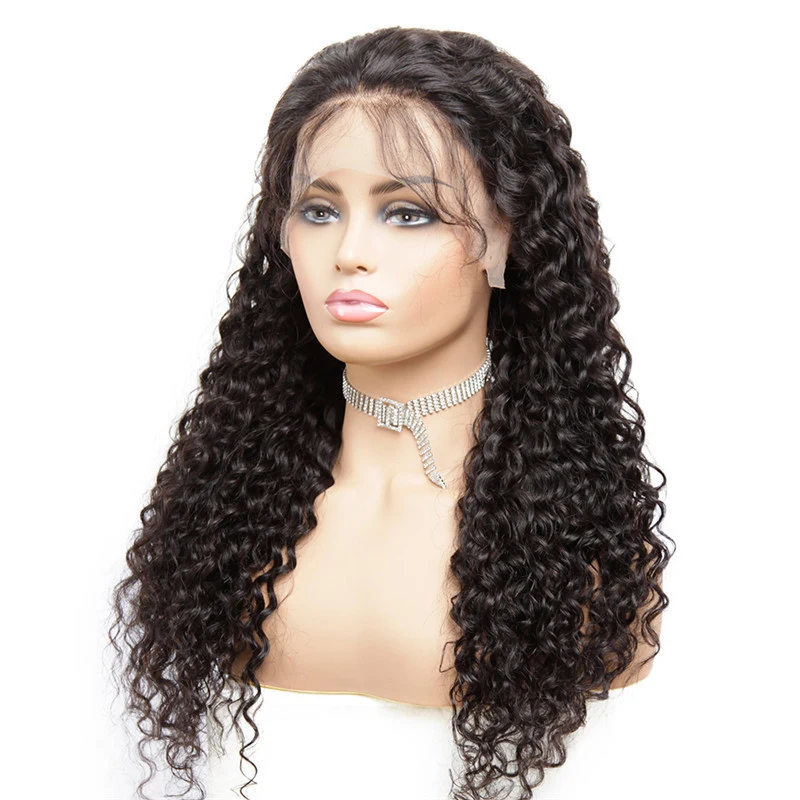 

Good Selling 10inch Black Women Water Wave Lace Front Wig Human Hair Supplier