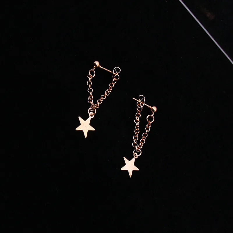

Popular pendant earrings sterling silver star earring for women's, As pic
