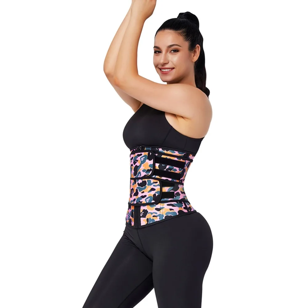 

Camouflage Sport Girdle Waist Training CorsetSlimming Latex Waist Trainer