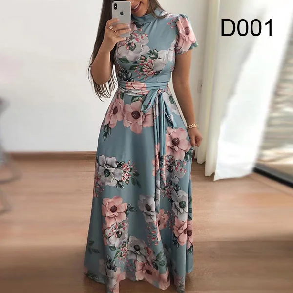 

Womens Clothing 2021 Floral Print Dress Casual Women Summer Fashion Dress