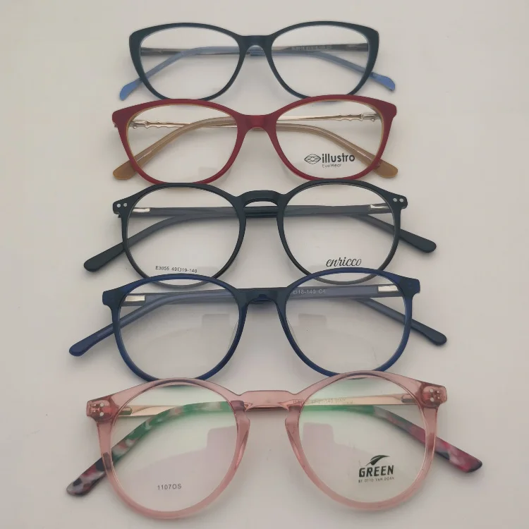 

Clear Stock Acetate eyeglasses cheap prices random selection brand Acetate Optical glass frames, Random color