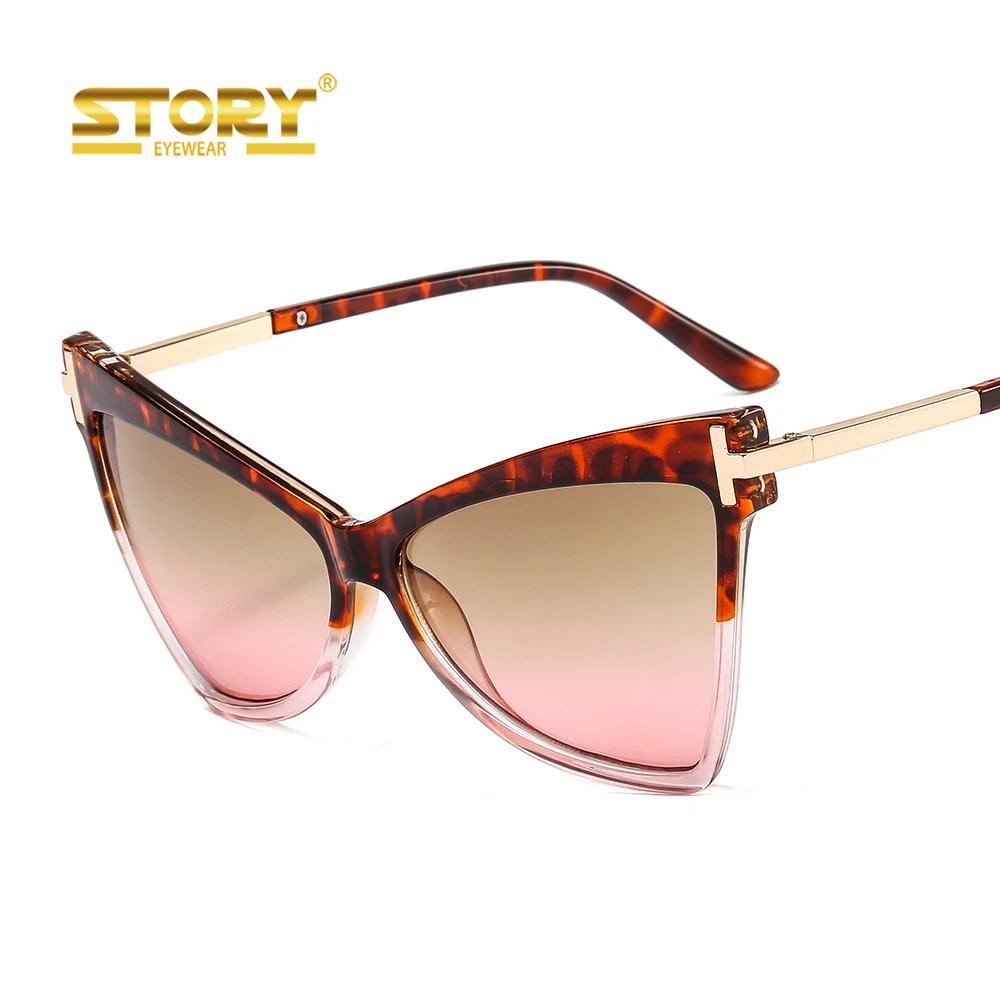

STORY SH2001 2021 New Cat eye shape ladies European personality sunglasses T-shaped decorative sunglasses UV400, 8 colors