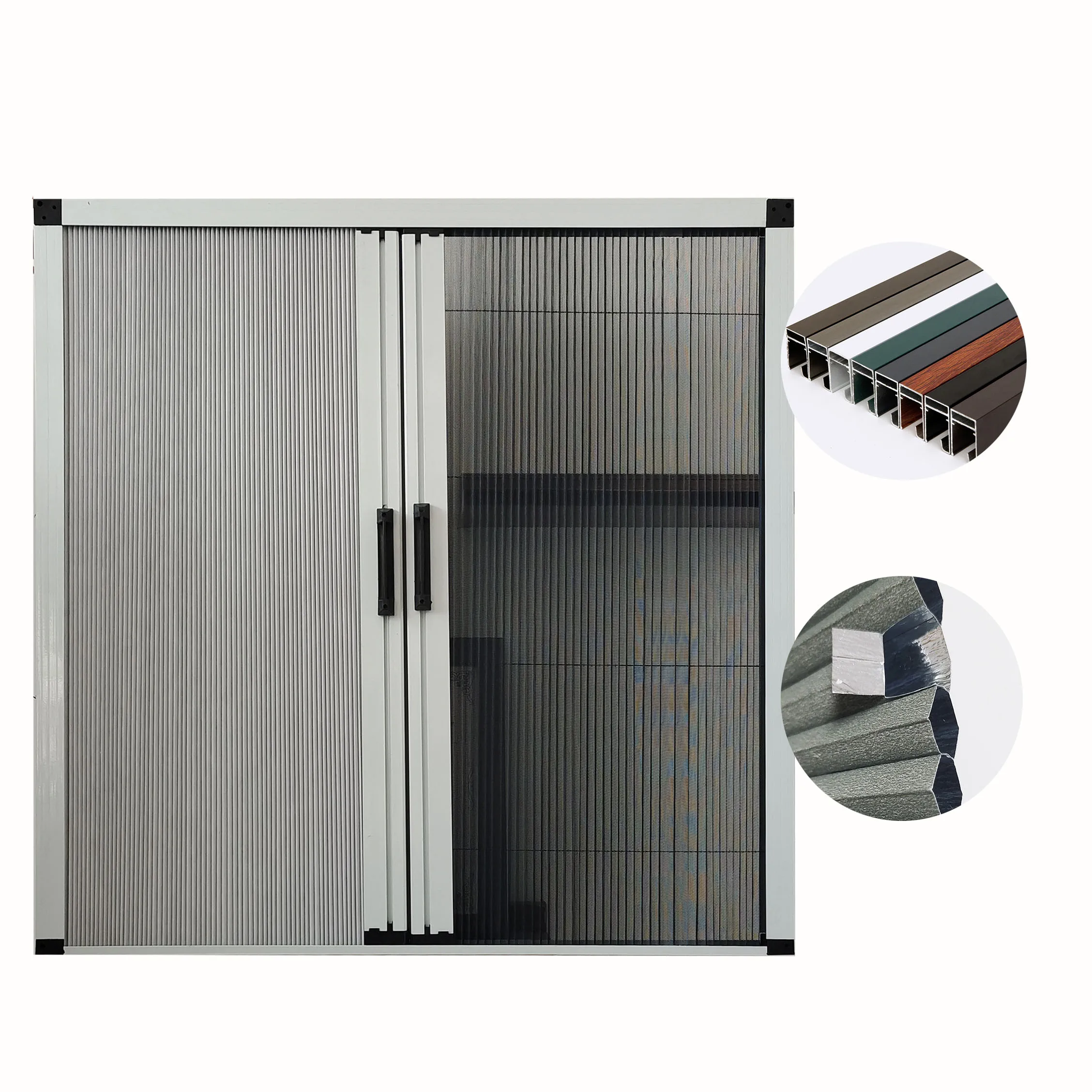 Huihuang Customized Modern Insect Window Screen 2 1 Mesh Blinds Sunshade Anti Mosquito Fly Sliding Retractable 10 Year Lifespan