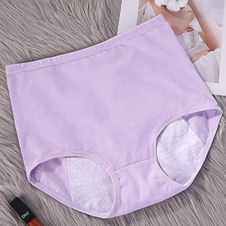 Cotton High waist Period Underwear Postpartum Leakproof Sanitary Panties For Women