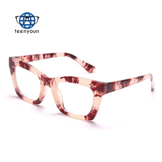 

Teenyoun Eyewear Cheap Price Custom Logo Brand Designer Spring Hinge Spectacles Women Cat Eye Blue Light Blocking Eyeglasses