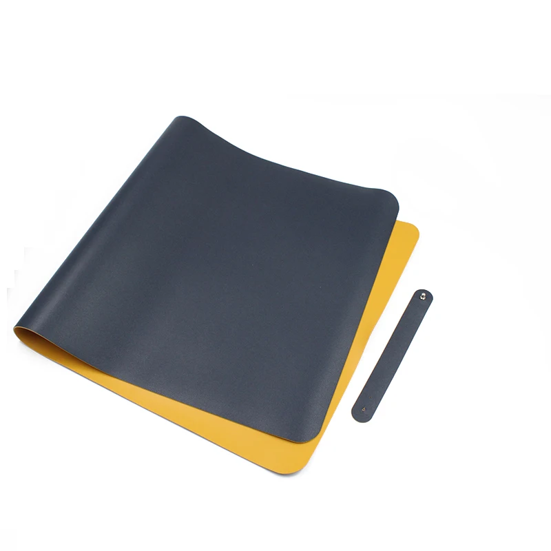 

Hot sale Waterproof pu Leather Double-Sided Different Color Mouse Pad Office Desk Mat Desk Protector, 6 color available