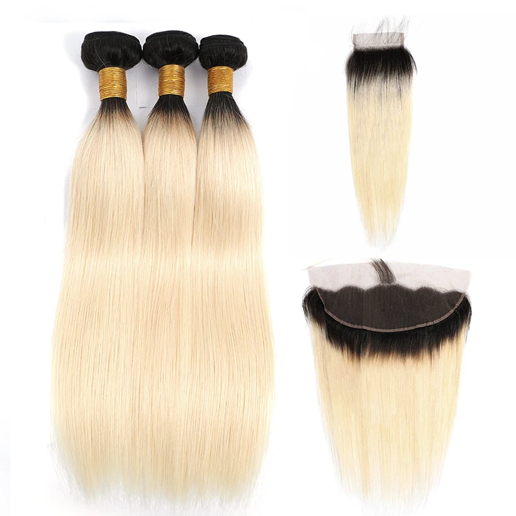 

Cuticle Aligned Human cambodian hair bundles Virgin Brazilian 1b 613# Straight Remy Hair WEAVING Silky Straight Wave, Beauty color #613