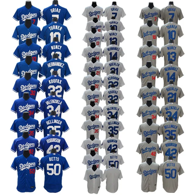 

high quality Los Angeles Dodger baseball uniform jersey Betts 50 Buehler 21 Seager 5 Byrant 24 jersey