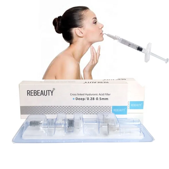 

Best cross linked 2ml hyaluronic acid injectable gel injection lip and nose augmentation dermal filler for skin, Transparent