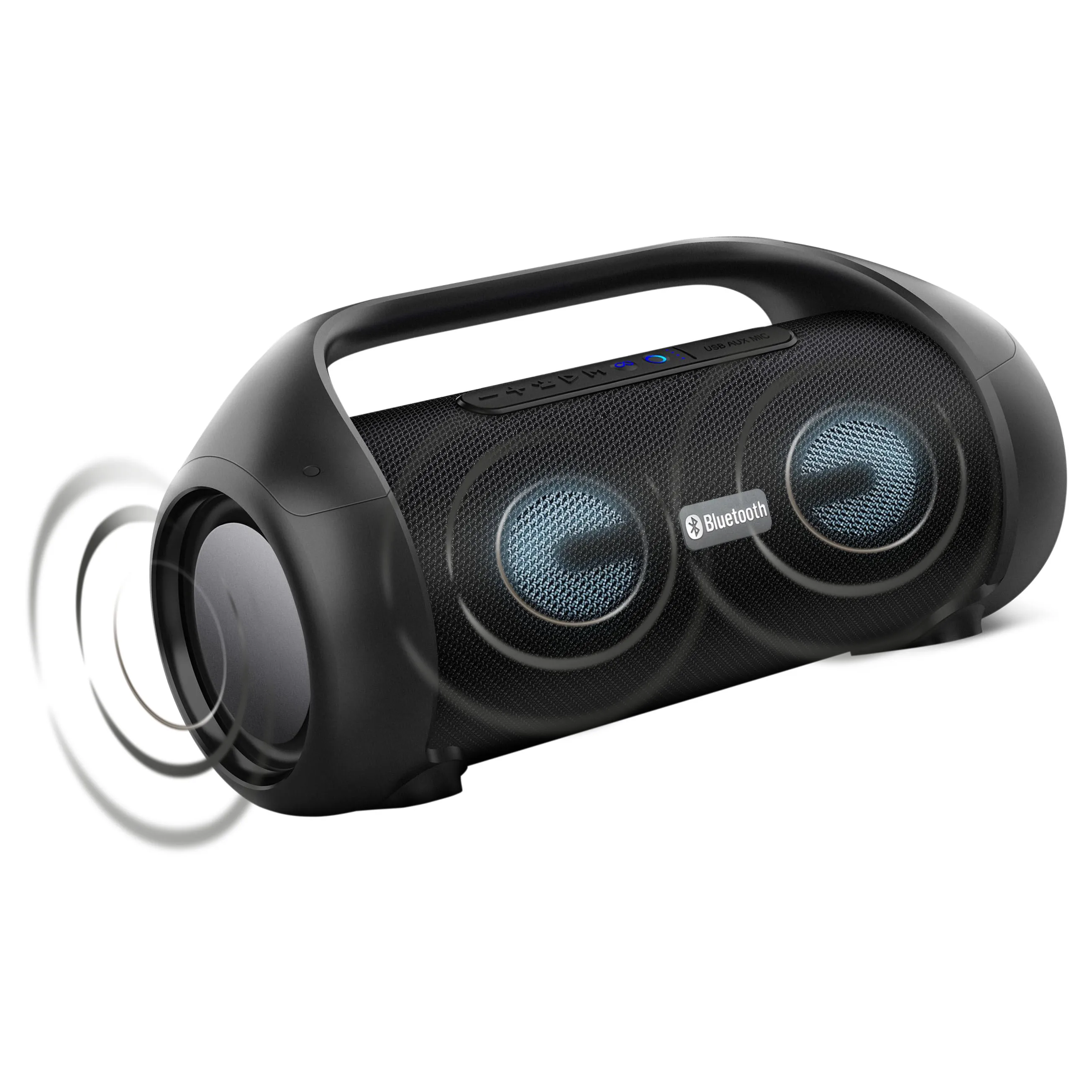 

100W portable waterproof speakers amplifier big stereo wireless subwoofer party speaker, Only black