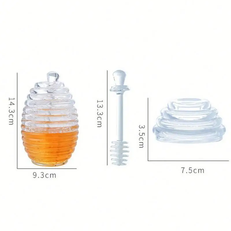 

Flat shaped glass jar 265ml ,AJ3x honey bee storage jar for sale, High transparency