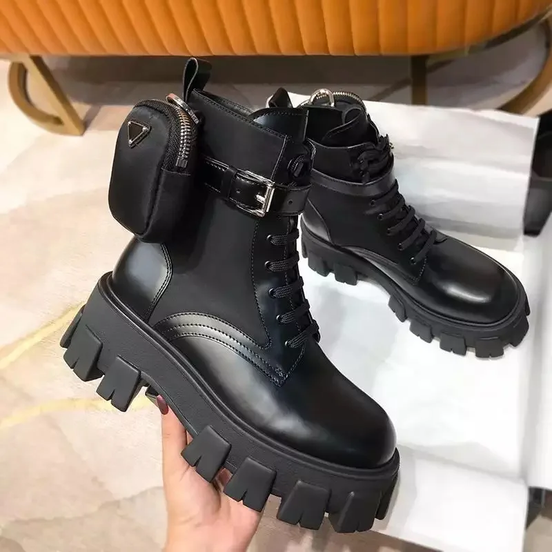 

Hot Sale British Style Thick Bottom Ankle Boots Platform Boots For Women