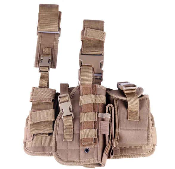 

Custom Vest Combat Customized Logo Military Tactical Hip Molle Leg Gun Holster QD Versatile Pistol Drop Radio Pouch Left Right