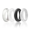 2018 wholesale Colorful Safety Rubber Wedding Band Athletic Ring for Active Men