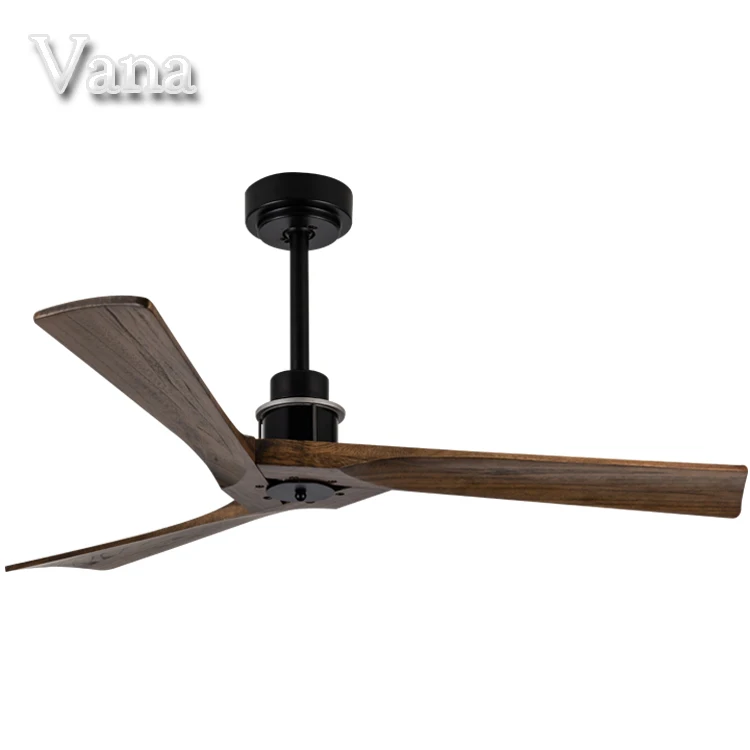 100 To 260V 50 To 60Hz DC Motor Spin Saa Indoor Ceiling Fan Wood Blades 52 Inch Living Room Ceiling Fan With European Style