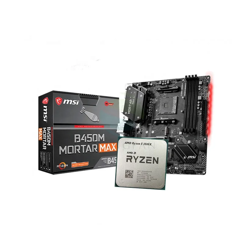 

For Ryzen5 3500X R5 3500X CPU For MSI B450M MORTAR MAX Motherboard Sets Socket AM4 CPU + Motherboard Sets Without cooler