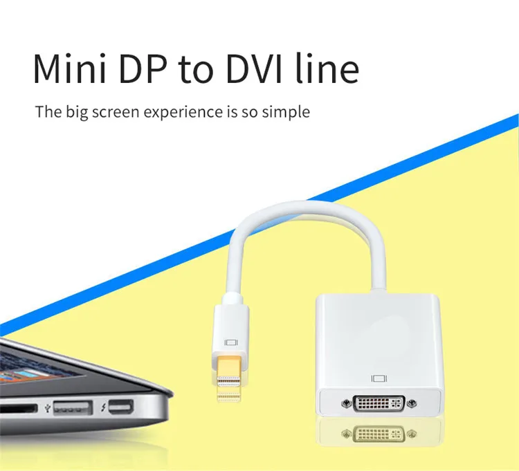 Wholesale promotion 1080p hd adapter cable mini dp to dvi  female conversion cable