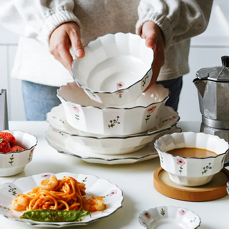 

Simple Nordic White Snack Ceramic Plate for Home Restaurant 1549