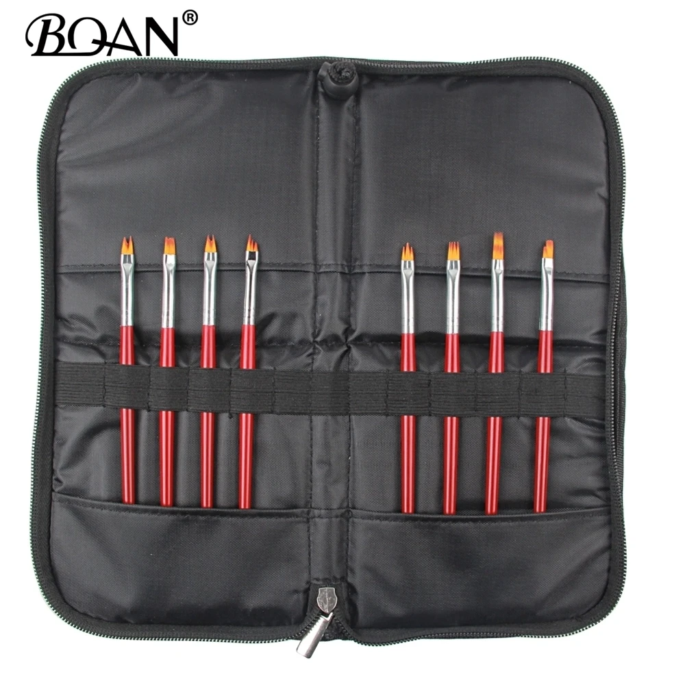 

Professional custom logo black makeup brush holder bag