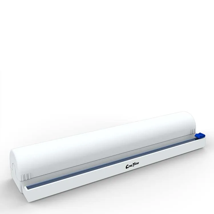 

Spot sale cling film slide knife plastic cling film box, White or customized
