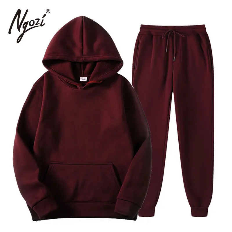 

Ngozi custom cotton fitness mens pullover jacket gym unisex pant jogging men tracksuit sweatshirts sweater oversized hoodies set