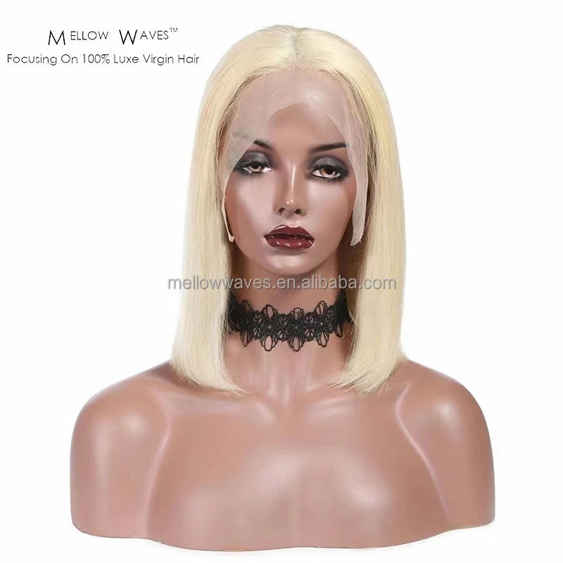 

Mellow Wave Lace Frontal Human Hair Wigs Bob Wigs Human Hair Lace Frontal With 613 Blonde Peruvian Human Hair Wig