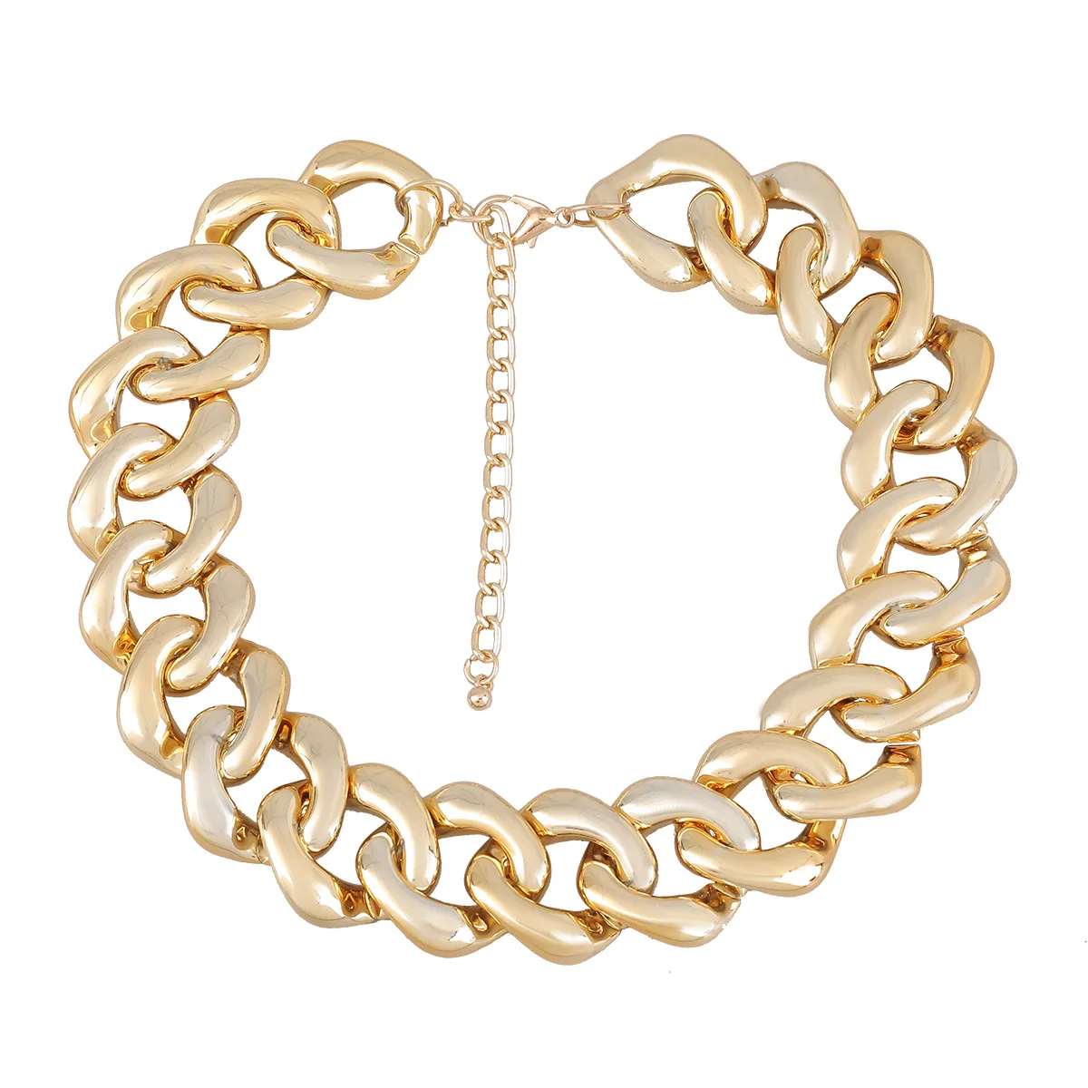 

Fashion Hip Hop Summer Necklace for Women Jewelry Gifts Cuban Link Necklace Men, Gold