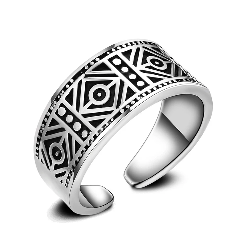 

High Polished Thai Silver Vintage Women Finger Rings Jewelry Wholesale