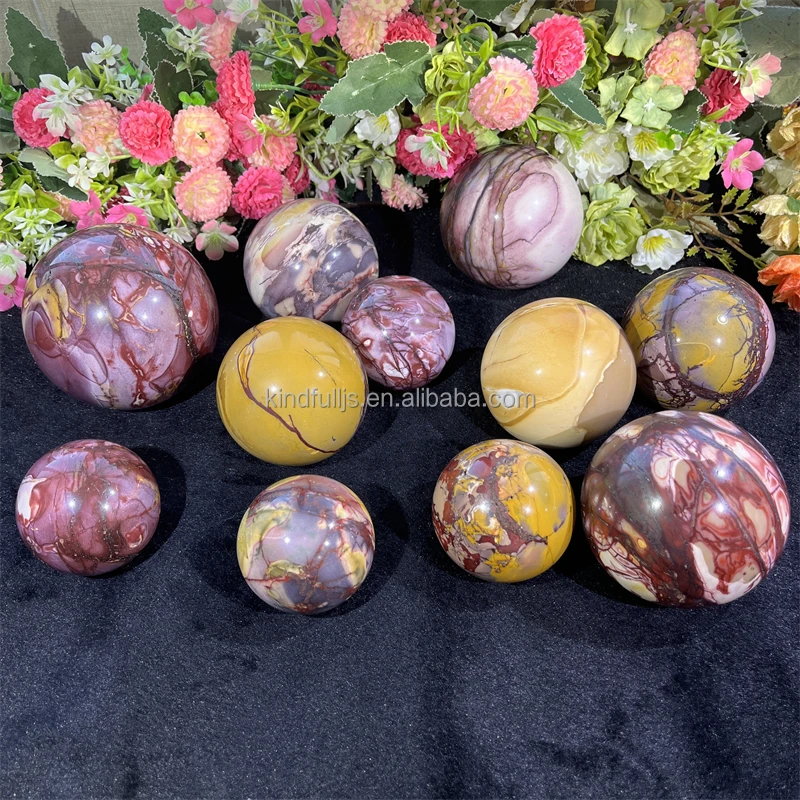 Mookaite Jasper Ball Natural Healing Stone Mookaite Jasper Sphere for Meditation