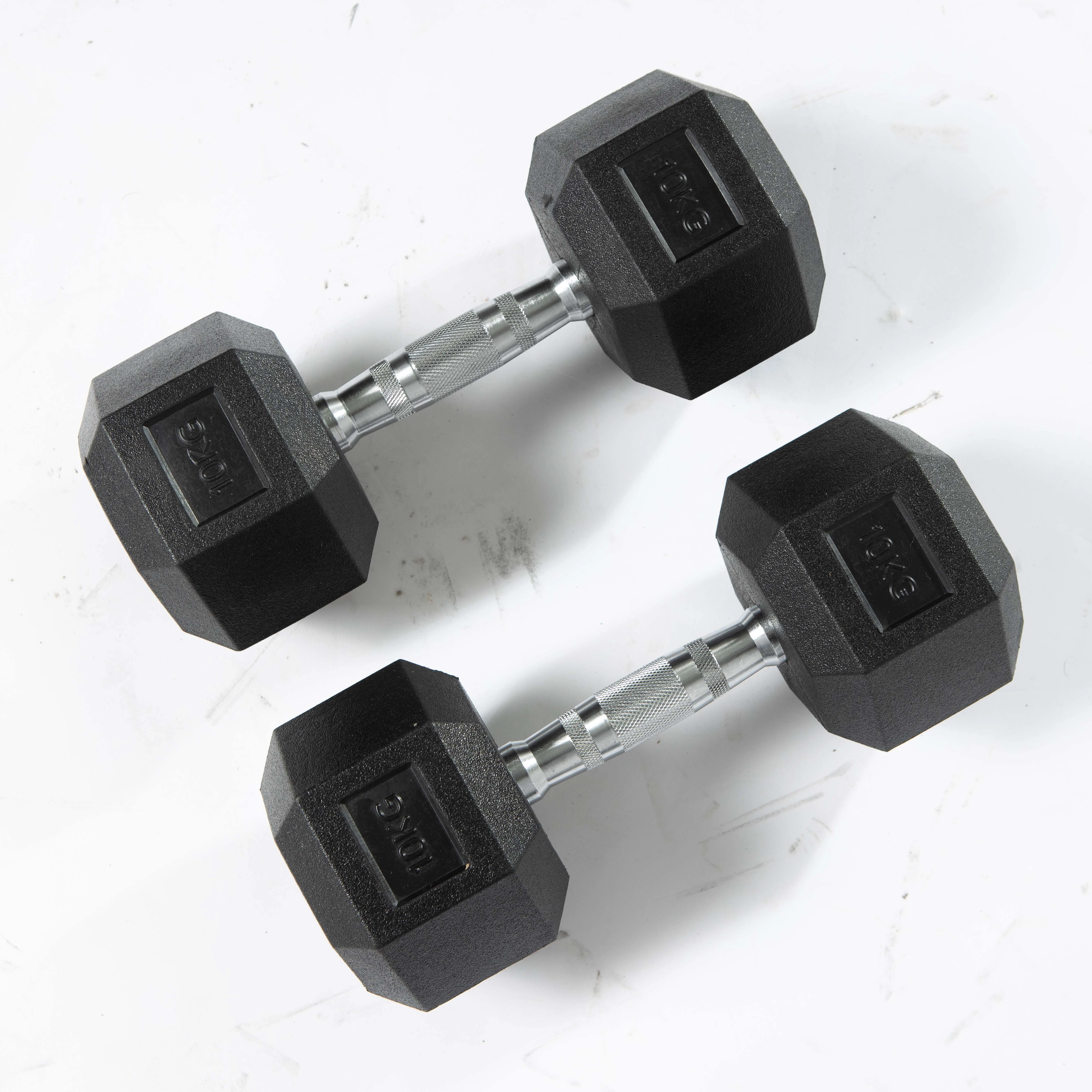 

2.5kg-50kg GYM equipment black round rubber coated dumbbell