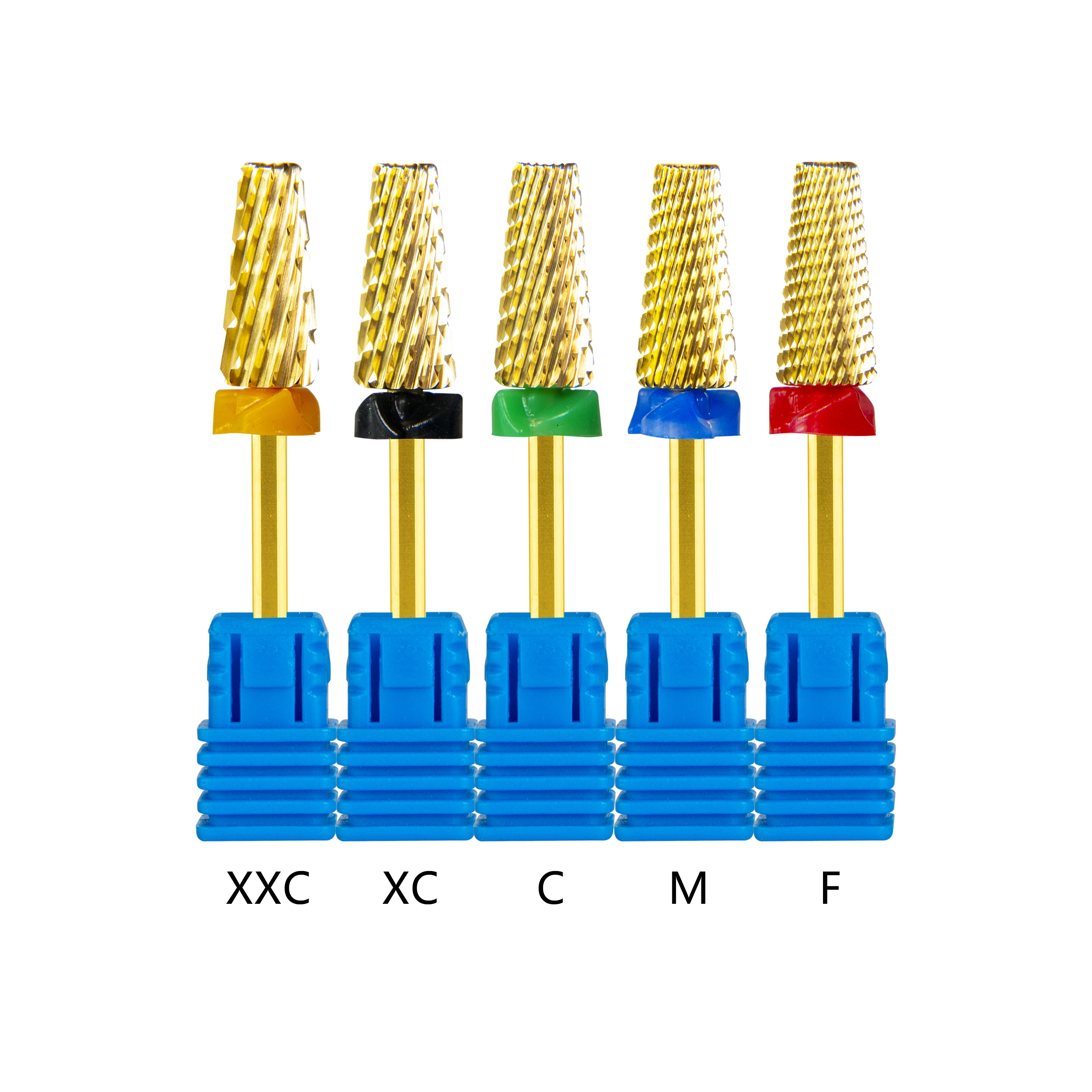 

5 in 1 manicure tungsten nail filing bits high quality carbide nail drill bit