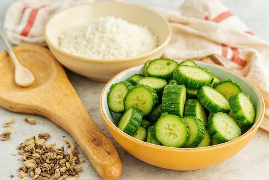 Korean cucumber on plate