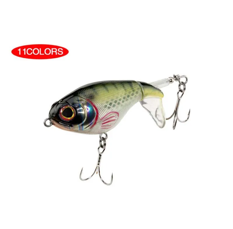 

New 17g 75mm Artificial Bait Fishing Lures Whopper Plopper Topwater Popper Bass Pike Lure, 11 colors