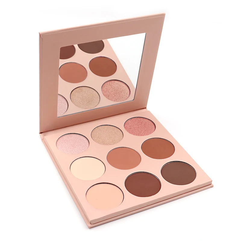

2021 Natural 9 color Cosmetic Waterproof Eyeshadow palette with private brand