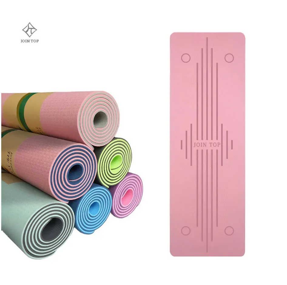 

Jointop china factory wholesale 6MM double layers TPE exercise fitness sport yoga mat, Customized