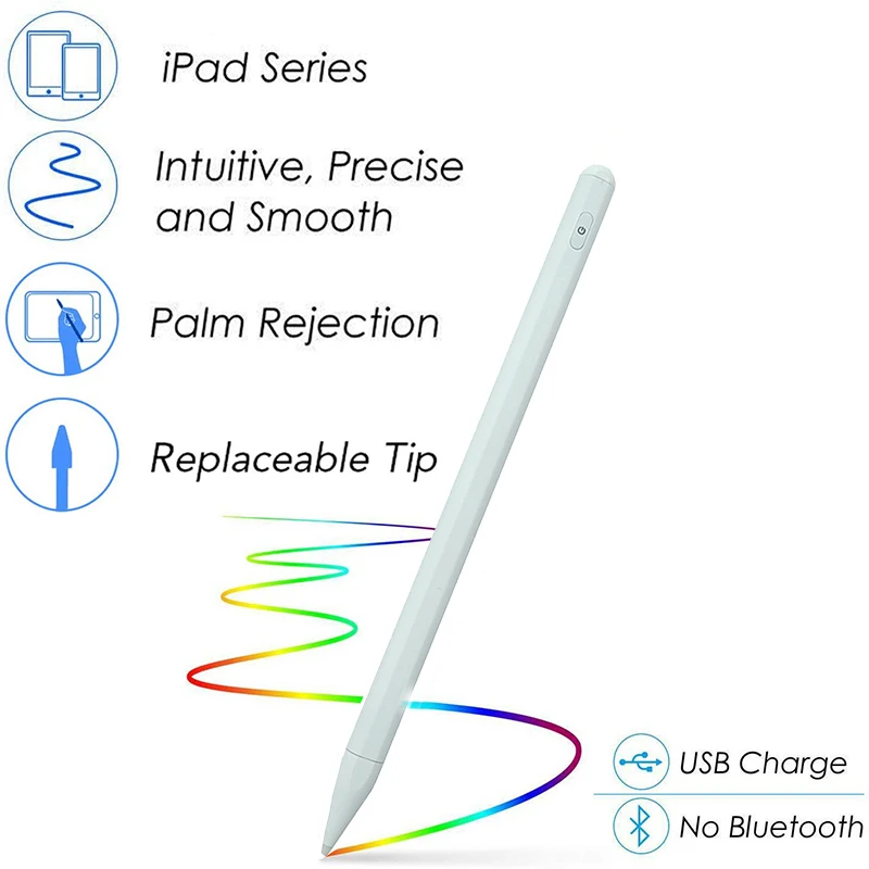 

Long lifetime capacitive stylus pencil for ipad, Black white