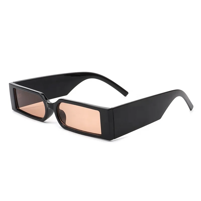 

Retro Vintage Sun glasses Cheap Solid Thick Rectangle Men Women Fashion Trendy Slim Sunglasses