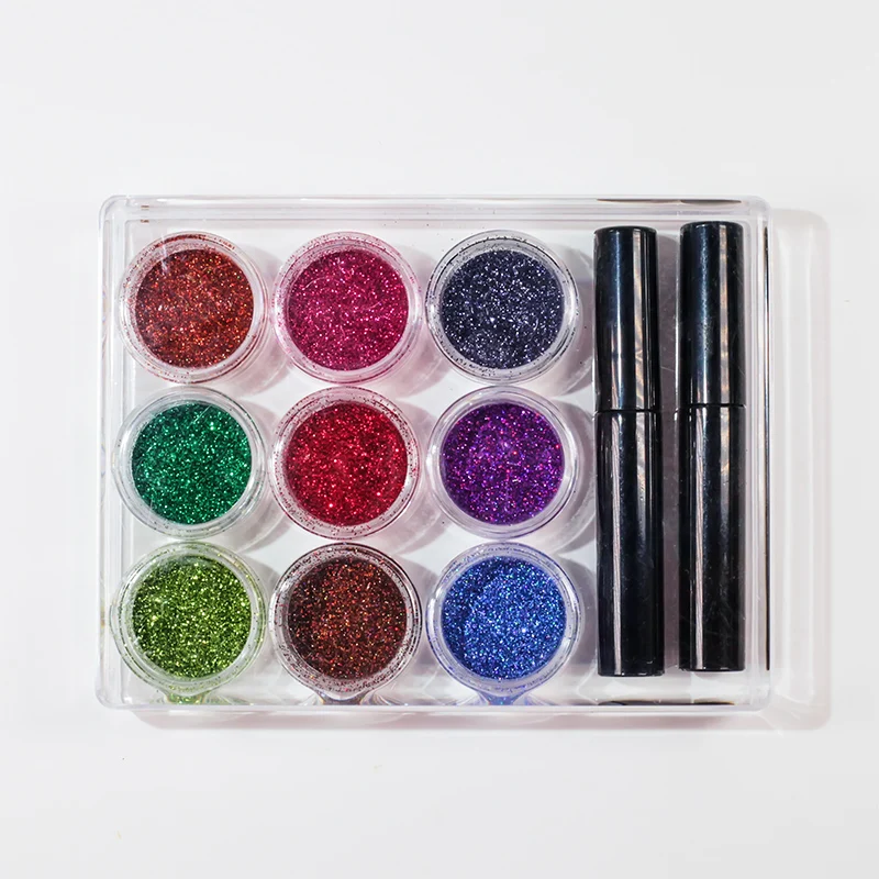 

Wholesale Lip Base and Gold Powder Set Box Glitter Eye Shadow Body Painting Glitter Powder Christmas Decor