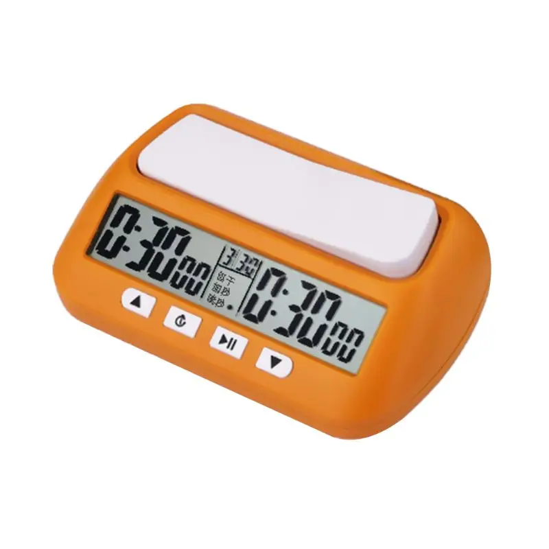 

CHRT Professional Chess Game Count Down Timer Board Game Stopwatch Electronic Digital Chess Clock DGT Chess Clock, Orange, black