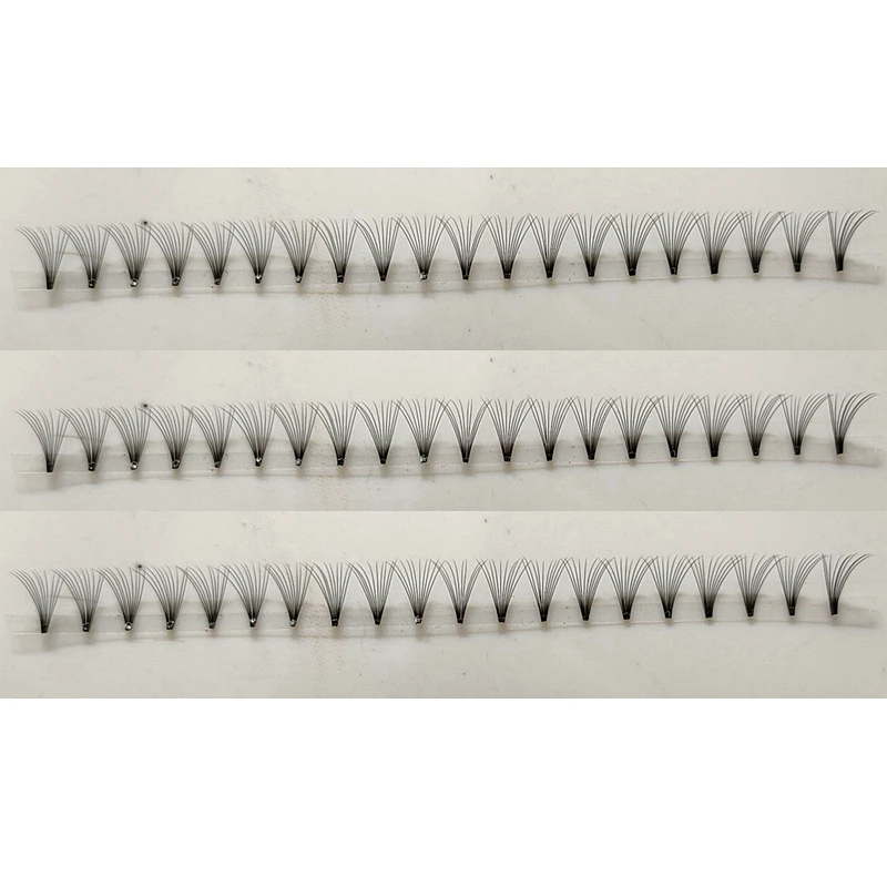 

m curl 0.03 premade volume fans long stem big tray 10d 14d 16d pre made volume fans eyelash extensions, Natural black