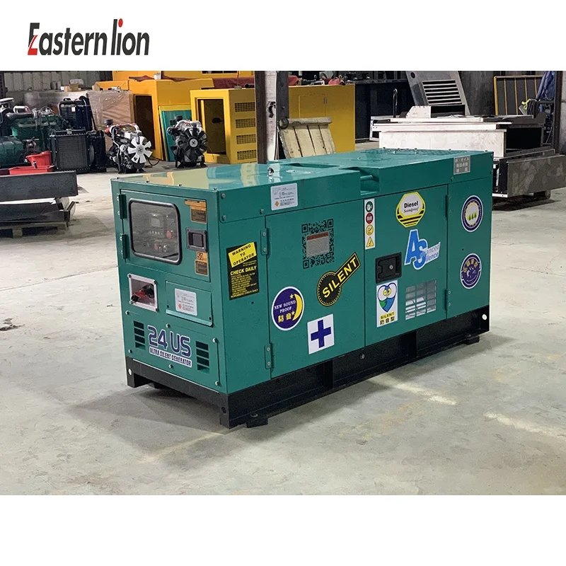 Easternlion 16kw 20kva Designed by denyo single phase 20 kva generator price brushless alternator silent diesel generator set