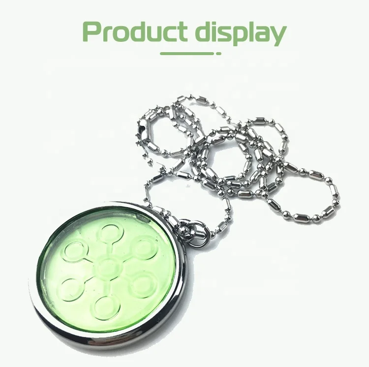 

latest Green transparent bio-disc pendant Chi Pendant 2 with negative ions about 4500cc necklace designer custom unique logo